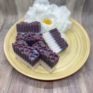 Black Amber and Lavender Shea Butter Silk Soap | Bee Themed