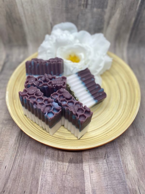 Black Amber and Lavender Shea Butter Silk Soap | Bee Themed