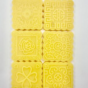 Lavender & Chamomile Calendula Flower Infused Moon Cake Shaped Shea Soap
