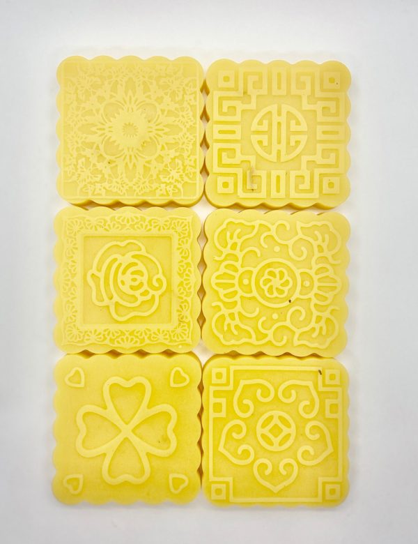 Lavender & Chamomile Calendula Flower Infused Moon Cake Shaped Shea Soap